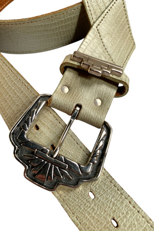 Женский ремень SharpLilTeeth Vintage 1980s Western Leather Belt Selected, цвет: Серебряный — фото 2