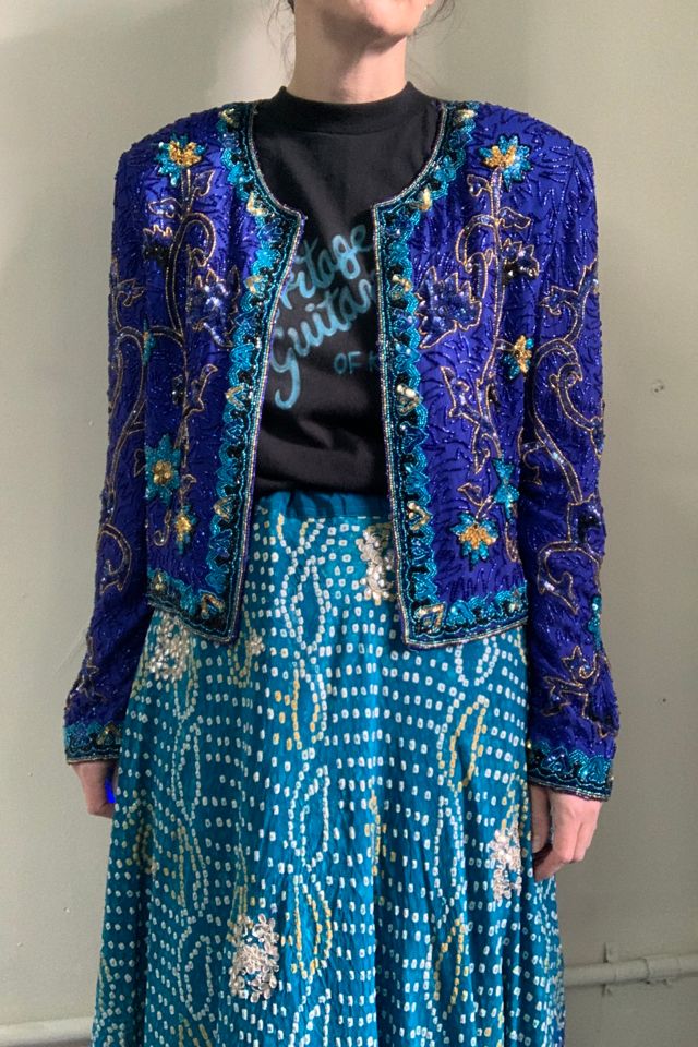 Vintage 1990s Sequin & Bead Crop Jacket Selected by SharpLilTeeth #2