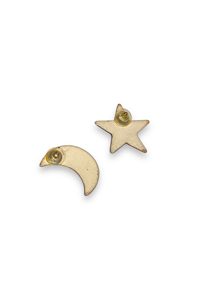 1980s Vintage Ceramic Star & Moon Earrings Selected by BusyLady Baca & The Goods #2