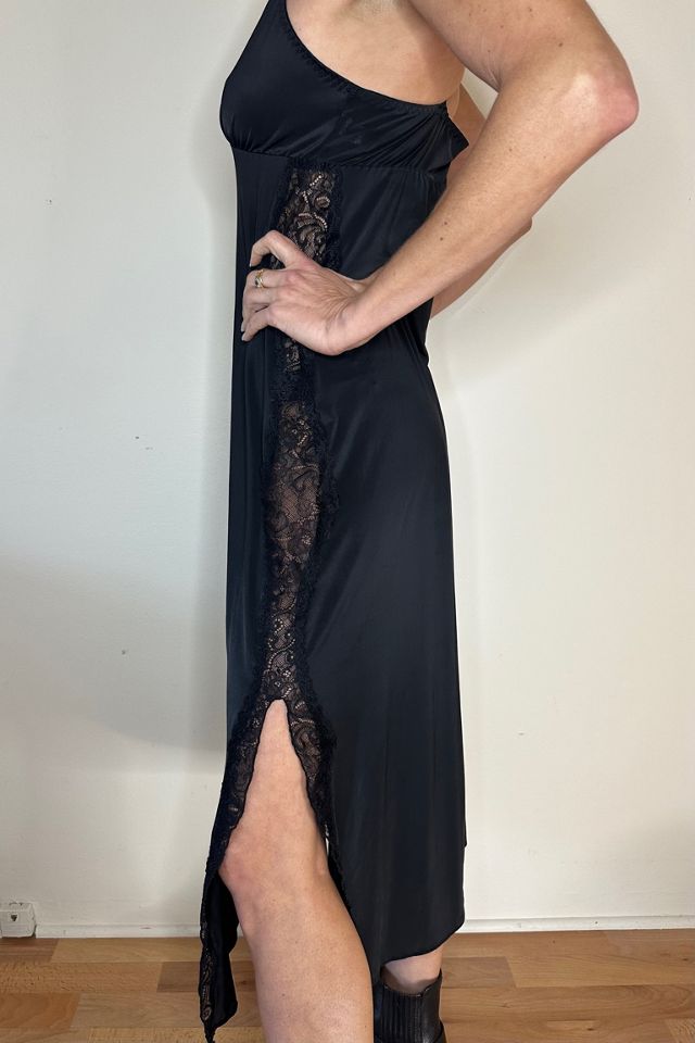 Flowy Black Midi Slip with Side Lace Detailing Selected by Picky Jane #1