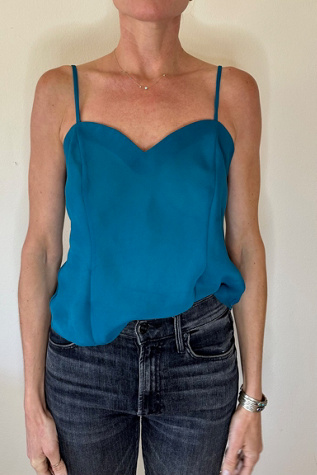 Teal Cami with Sweetheart Neckline  Selected by Picky Jane