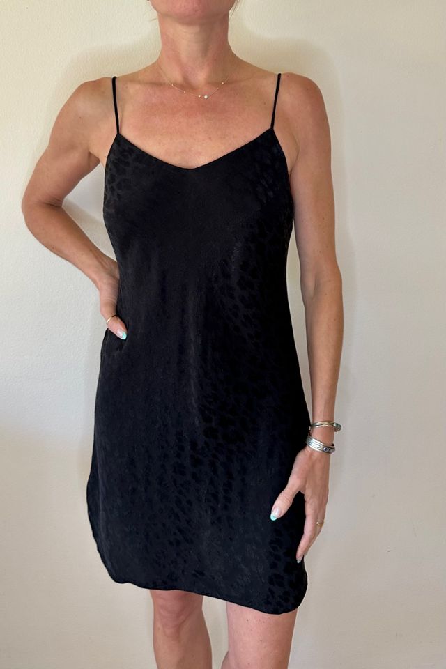 Black Cheetah Curve Hem  Mini Slip Dress Selected by Picky Jane #2