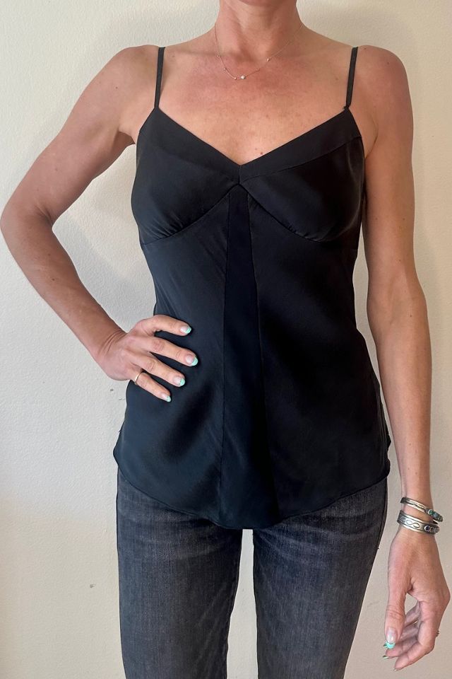 100% Silk Black Cami with Sparkly Straps Selected by Picky Jane #2