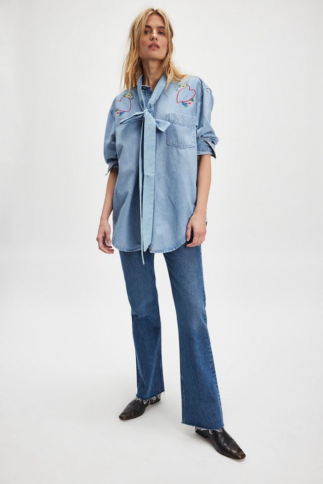 Tricia Fix Denim Tie Top #2