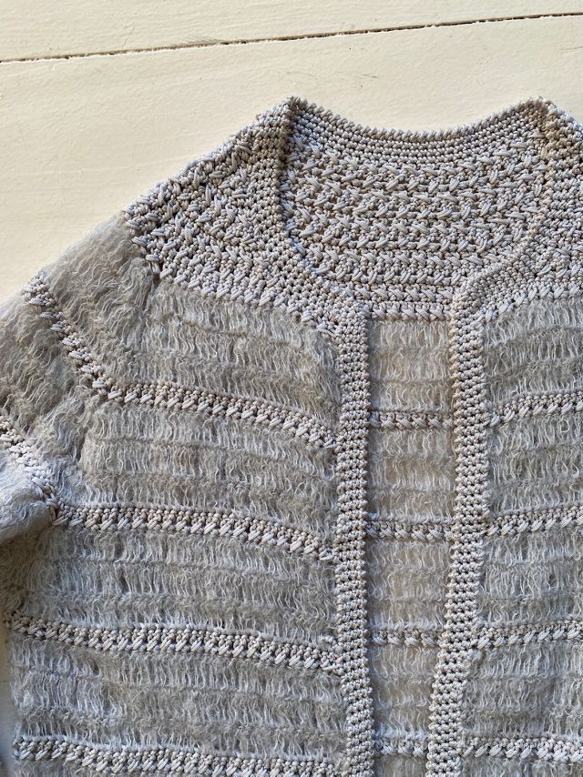 Vintage Hand Crochet Cardigan Selected by Atlantic Vintage #1