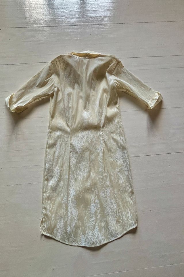 Vintage Sheer Snake Skin Print Shirt Dress Selected by Atlantic Vintage #2