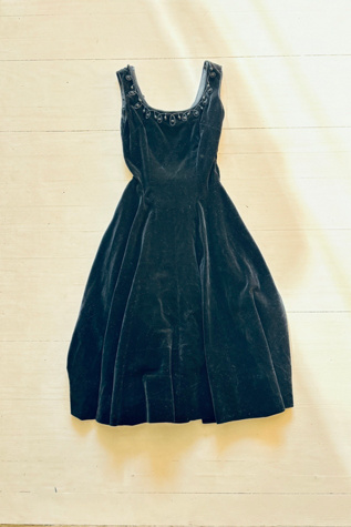 Vintage Velvet Cocktail Dress Selected by Atlantic Vintage