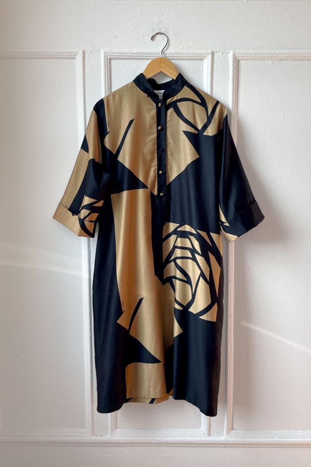 70s Cotton Abstract Rose Print Tunic Dress Catherine Quest for Penthouse Gallery Selected by MARMALADE #2