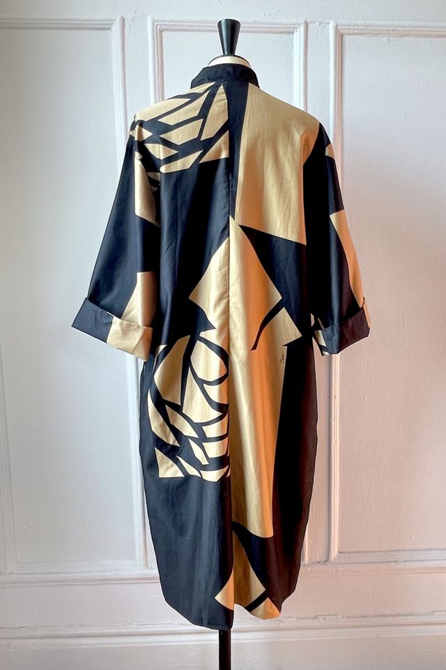 70s Cotton Abstract Rose Print Tunic Dress Catherine Quest for Penthouse Gallery Selected by MARMALADE #3