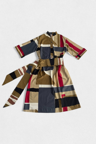 70s Color-Block Shirt Dress Catherine Quest for  Penthouse Gallery Selected by MARMALADE