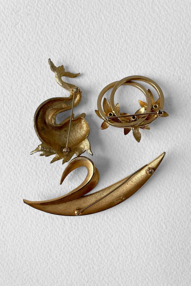 60s Napier Fish Crown Trifari Signed Brooch Collection Selected by MARMALADE #2