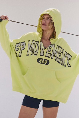 Best Of Logo Hoodie by FP Movement at Free People, Sour Citrus Combo, L