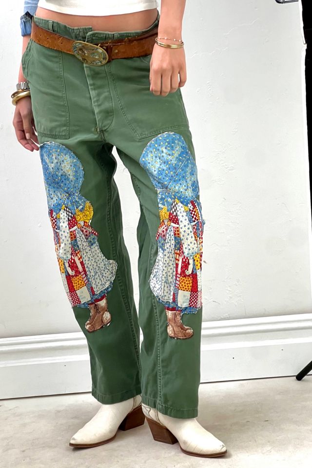 Anna Corinna Reworked Vintage Holly Hobby Patched Army Pants #1