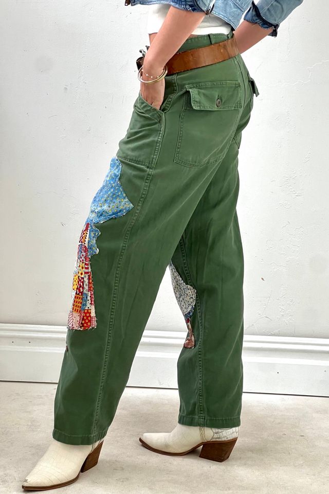 Anna Corinna Reworked Vintage Holly Hobby Patched Army Pants #2