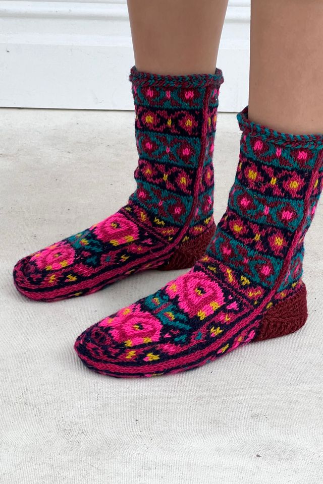 Vintage Hand Knit Wool Slippers Selected by Anna Corinna #2