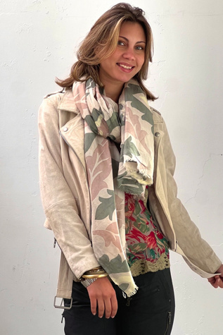 Vintage Pretty Printed Silk Scarf  Selected by Anna Corinna