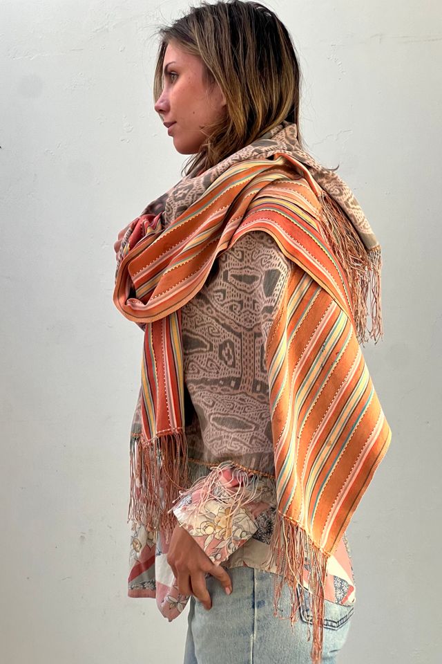 Vintage Hand Woven Ikat Scarf  Selected by Anna Corinna #1