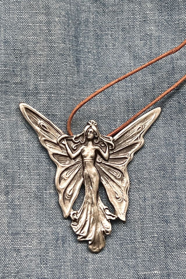Vintage Butterfly Lady Necklace Selected by Anna Corinna #1