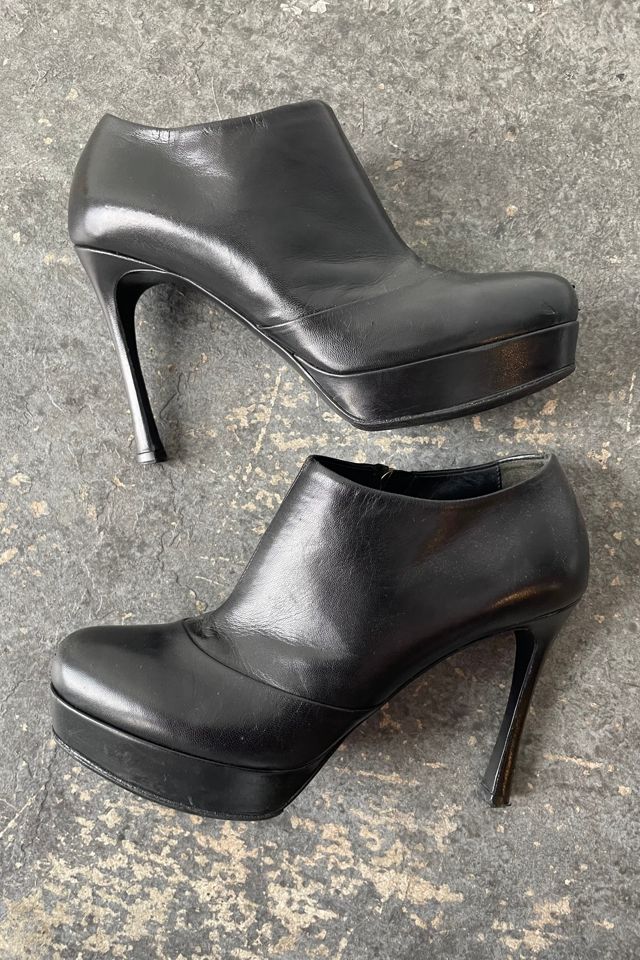 YSL Black Heeled Short Booties Selected by The Curatorial Dept. #2