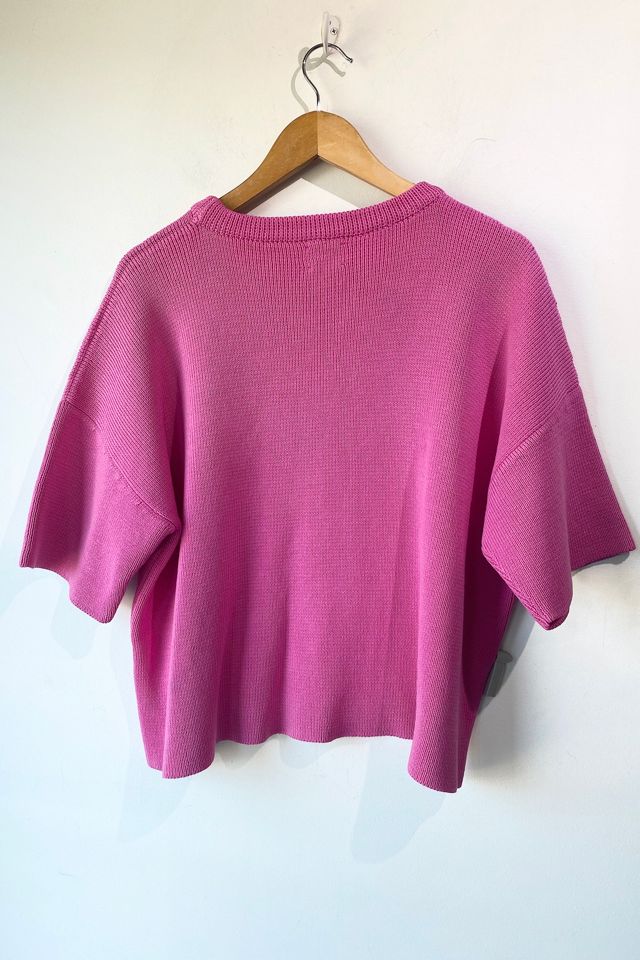 Babaa Pink Short Sleeve Cotton Sweater Selected by The Curatorial Dept. #1
