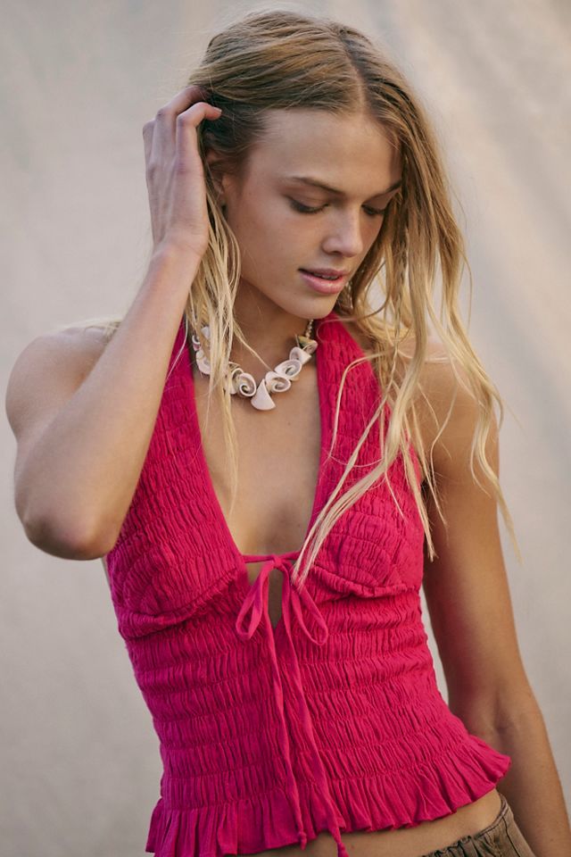 Khloe Smocked Halter Top #2