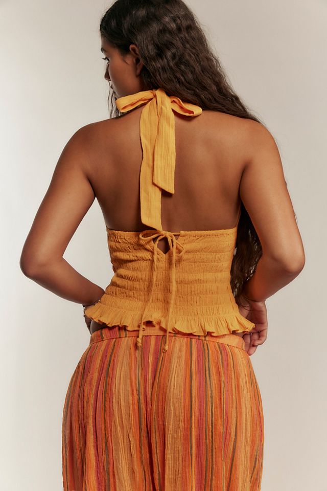 Khloe Smocked Halter Top #1