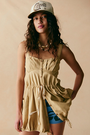Taste Of Sunlight Tunic by free-est at Free People in Biscotti, Size: Medium