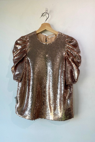 Ulla Johnson Blush Sequin Blouse Selected by The Curatorial Dept.
