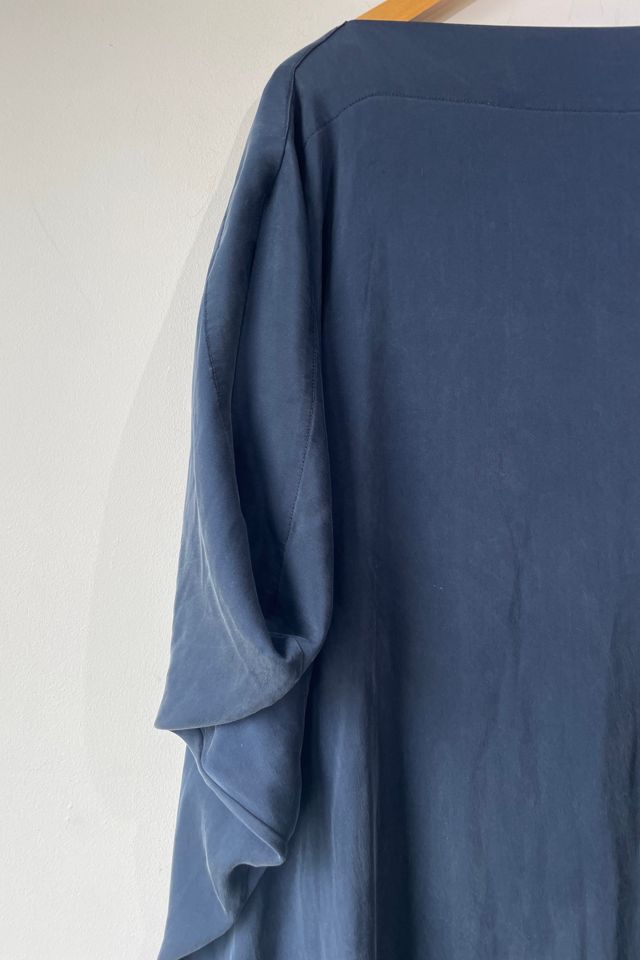 Zero + Maria Cornejo Navy Silk Asymmetrical Dress Selected by The Curatorial Dept. #1