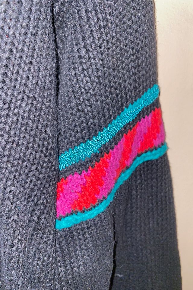 1990s Graphic Knit Oversized Pullover Sweater Selected By Ritual Vintage #2