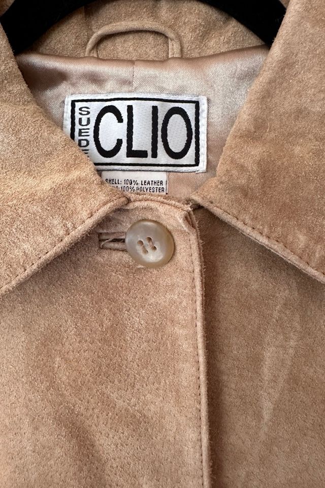 1990s Clio Tan Suede Short Trench Jacket Selected By Ritual Vintage #3