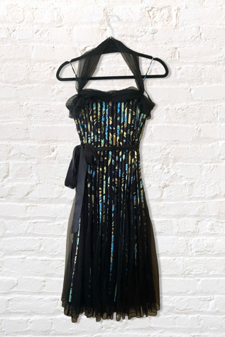 Y2K Tulle Graphic Ribbon Dress Selected By Ritual Vintage