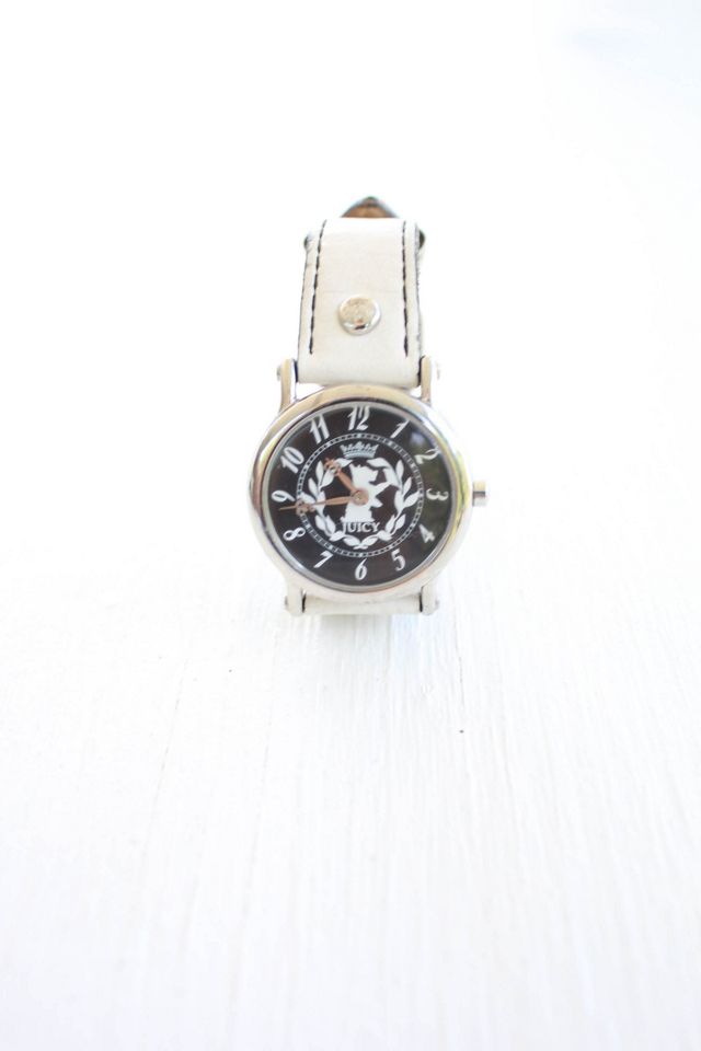 Vintage Juicy Couture White Leather Band Watch Selected By Moons + Junes Vintage #2