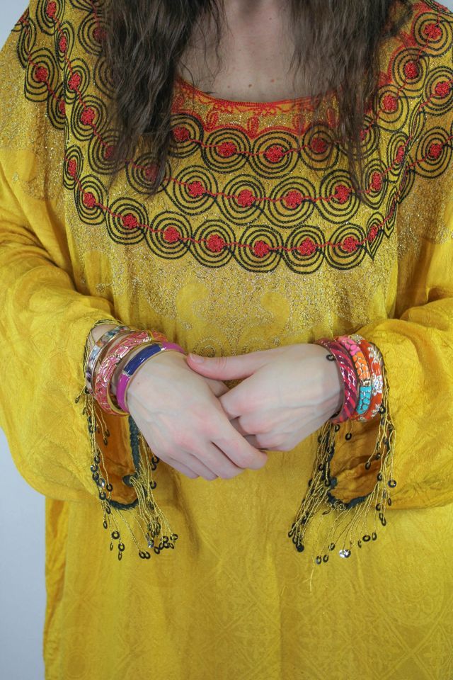 Vintage Enamel Bangle Bracelet Stack Selected By Moons + Junes Vintage #1