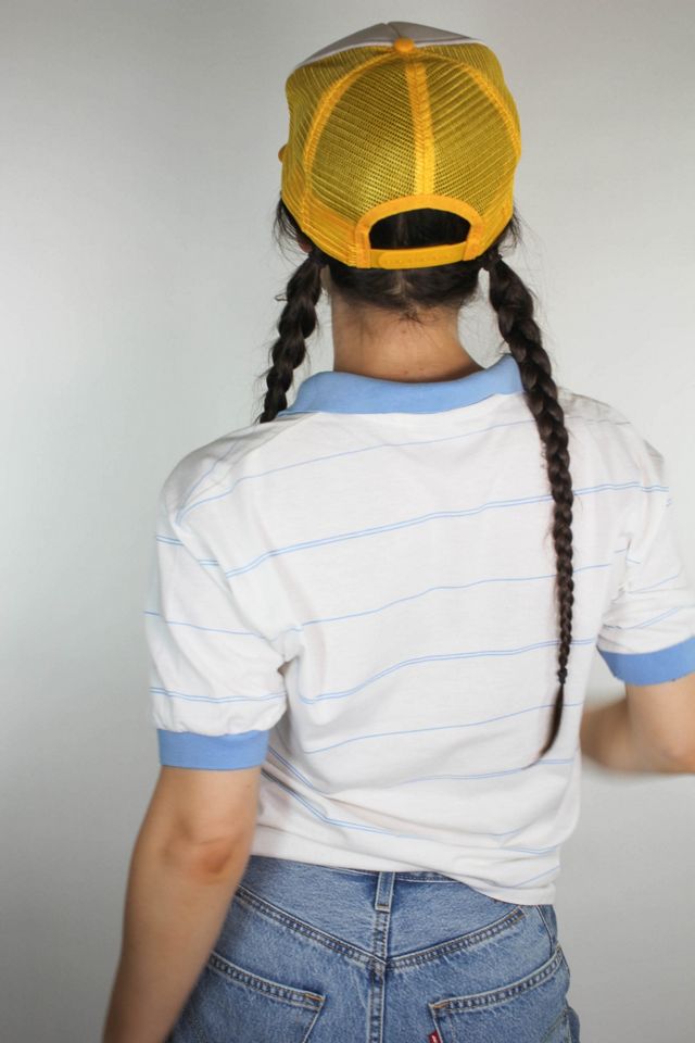 Vintage Wilson Tennis Baby Blue Striped Polo Tee Selected By Moons + Junes Vintage #2