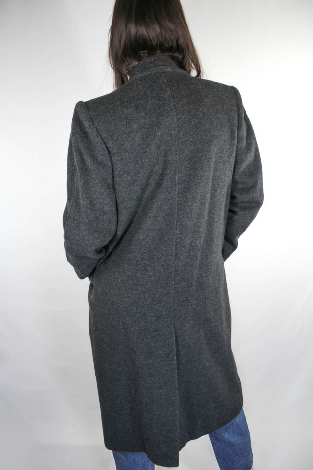 Vintage Highlands Brooch Grey Wool Trench Coat Selected By Moons + Junes Vintage #3