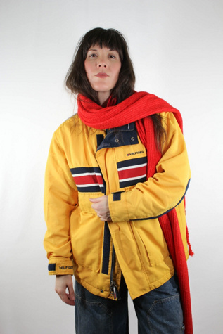Женская куртка Moons + Junes Vintage 1990s Tommy Hilfiger Yellow Parka Jacket Selected, цвет: Жёлтый — фото 2