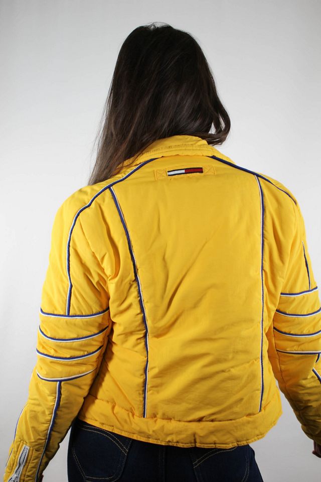 1990s Tommy Hilfiger Yellow Puffer Jacket Selected By Moons + Junes Vintage #1