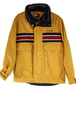 Женская куртка Moons + Junes Vintage 1990s Tommy Hilfiger Yellow Parka Jacket Selected, цвет: Жёлтый — фото 4