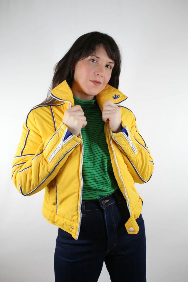 1990s Tommy Hilfiger Yellow Puffer Jacket Selected By Moons + Junes Vintage #3