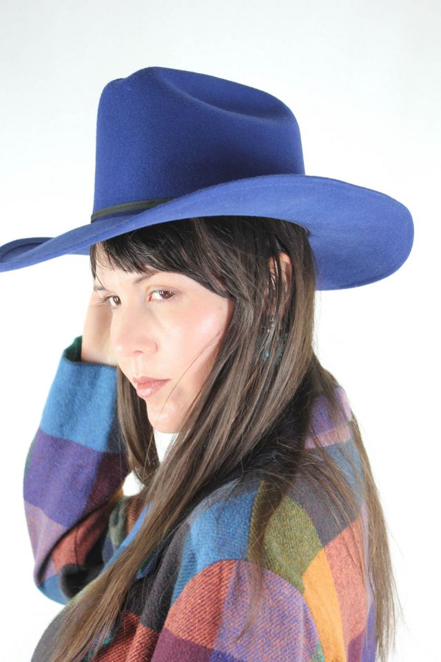 Vintage Royal Blue Western Cowboy Hat Selected By Moons + Junes Vintage #1