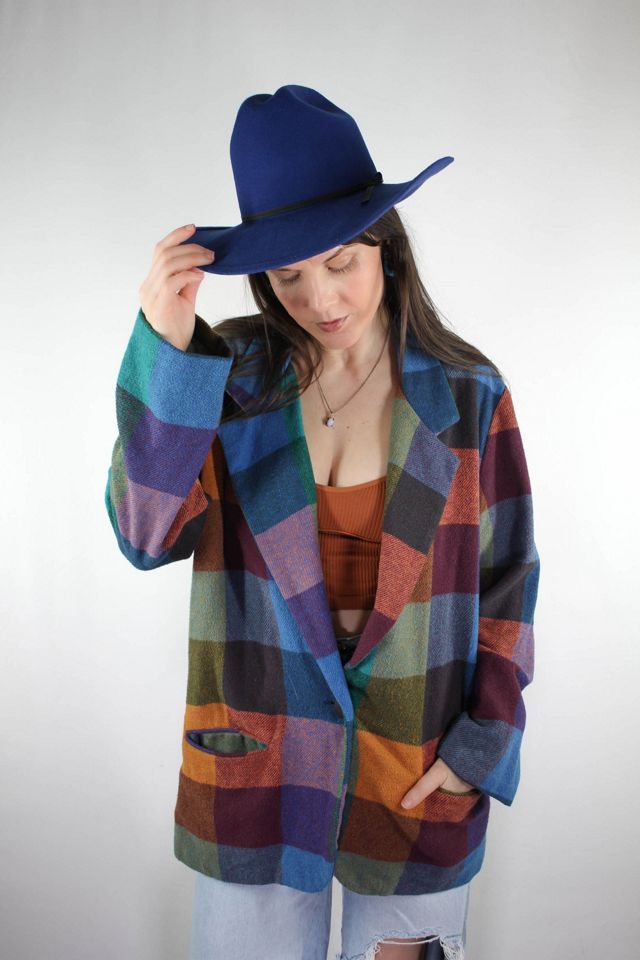 Vintage Royal Blue Western Cowboy Hat Selected By Moons + Junes Vintage #2
