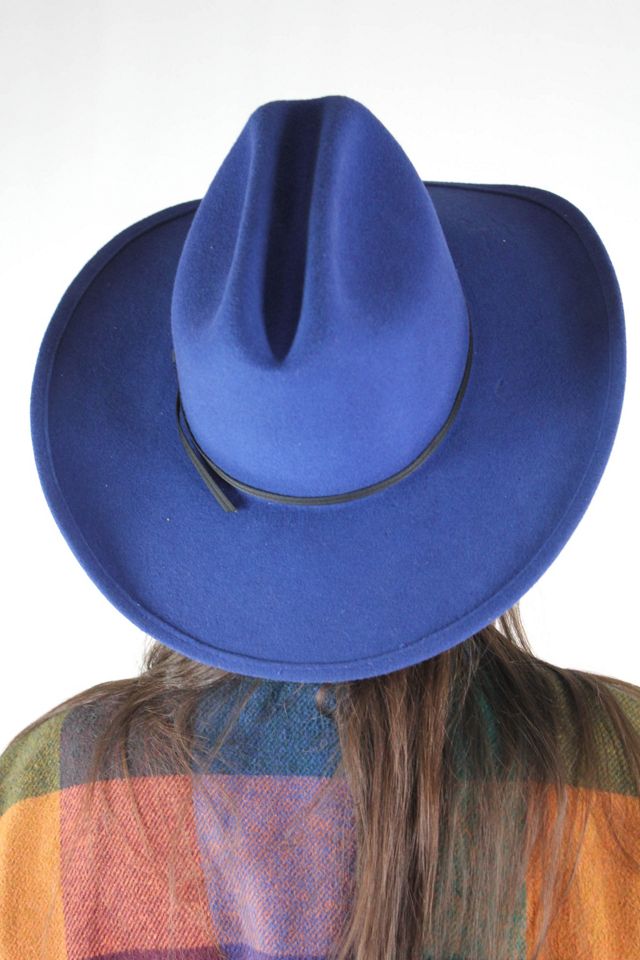 Vintage Royal Blue Western Cowboy Hat Selected By Moons + Junes Vintage #3