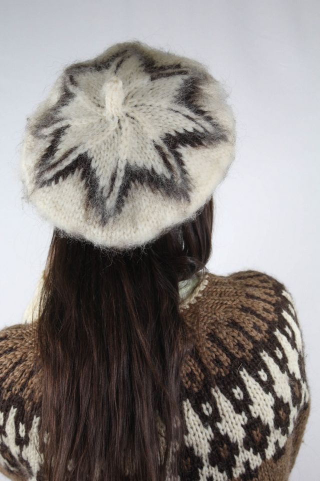 Vintage Icelandic Wool Beret Hat Selected By Moons + Junes Vintage #2