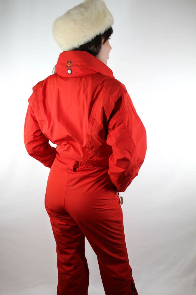 Vintage Obermeyer Red Hooded Ski Suit Selected By Moons + Junes Vintage #1