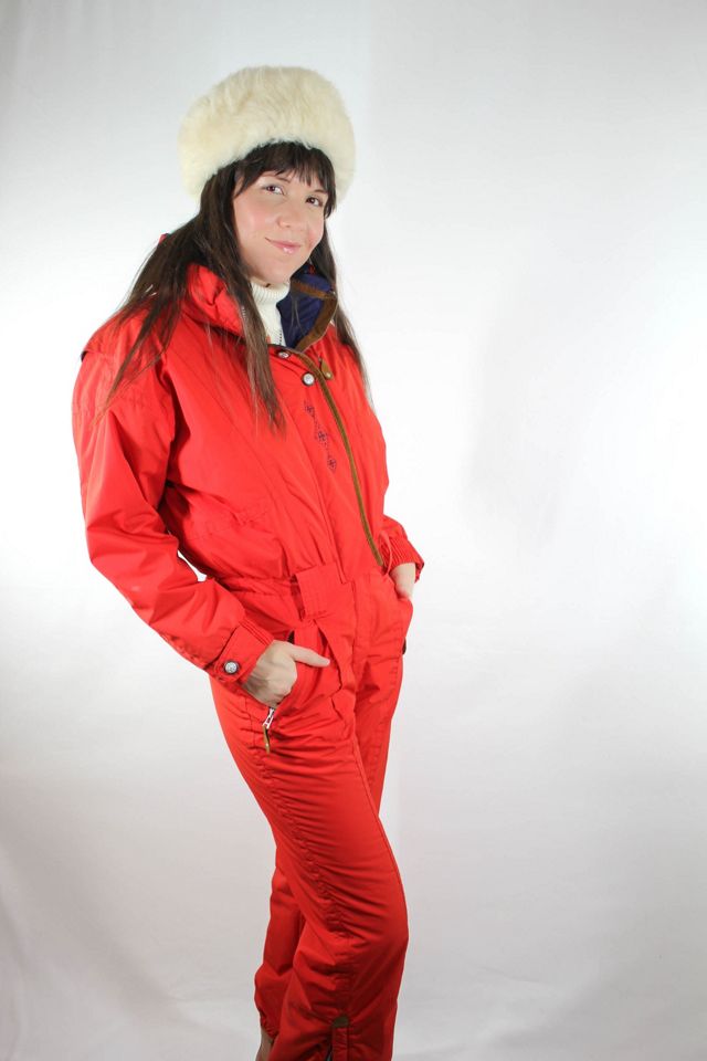 Vintage Obermeyer Red Hooded Ski Suit Selected By Moons + Junes Vintage #3