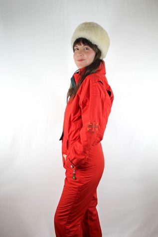 Vintage Obermeyer Red Hooded Ski Suit Selected By Moons + Junes Vintage