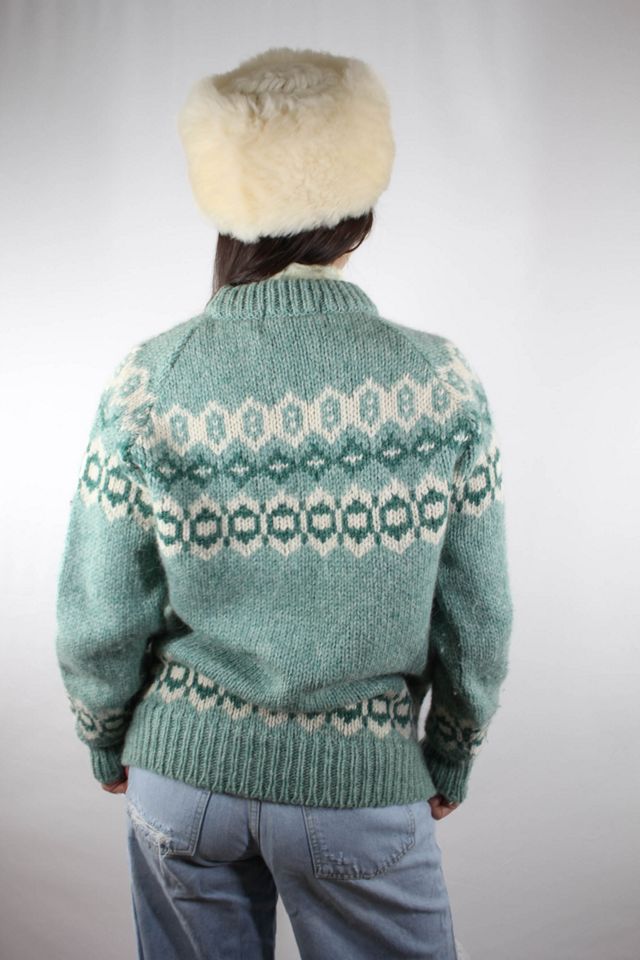 Vintage Icelandic Wool Seafoam Knit Sweater Selected By Moons + Junes Vintage #2