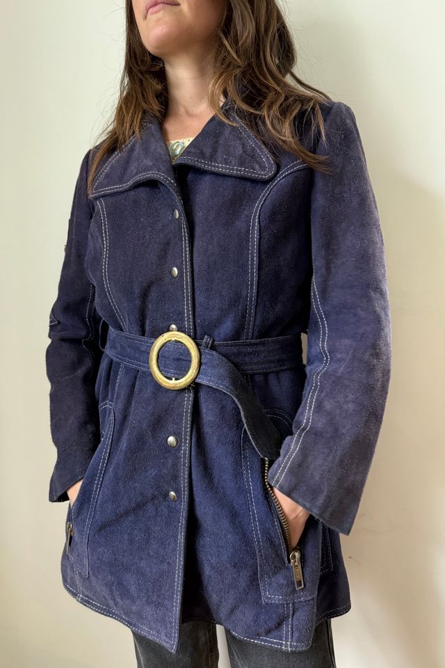 70s Blue Suede Coat Selected by Wax Plant #1