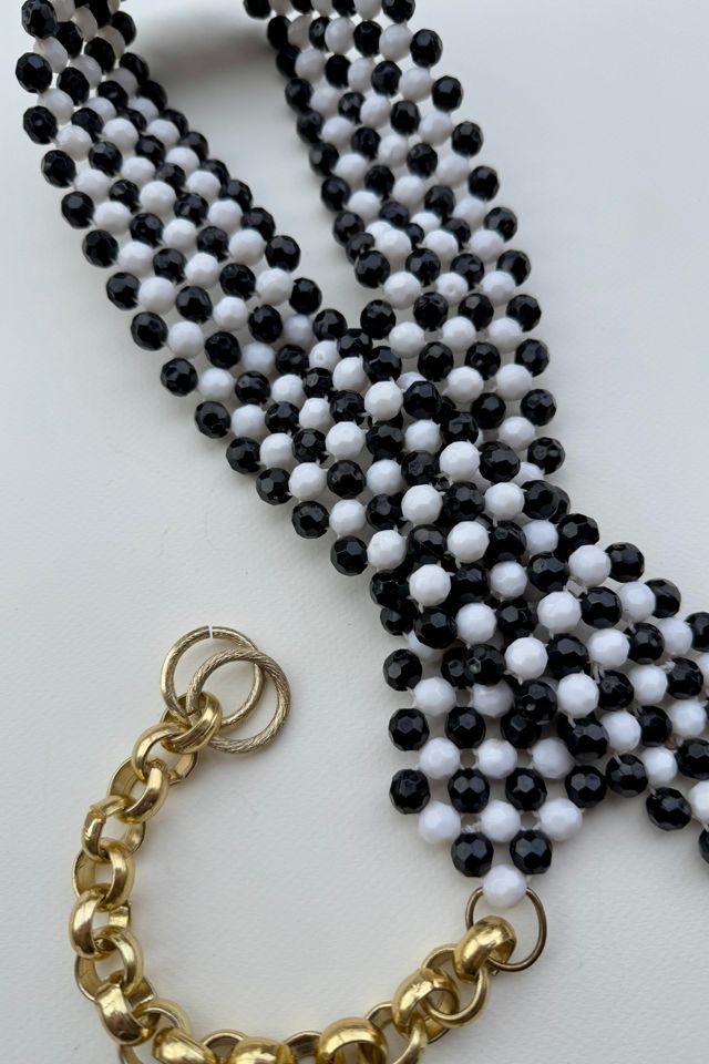Black and White Beaded Belt Selected by Wax Plant #1